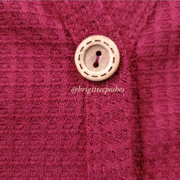 BIBI Long Sleeve Light Waffled Tops - Picture 5 of 13